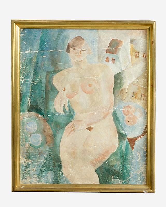 Appraisal: Marcelle Cahn - Marcelle Cahn - Sitting female Nude with