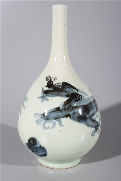 Appraisal: Chinese porcelain bottle vase with dragon design overall condition good