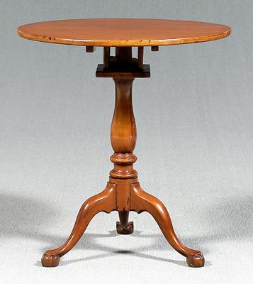 Appraisal: New York Chippendale candlestand mahogany birch and cherry with mahogany