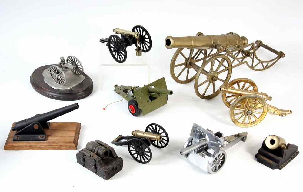 Appraisal: COLLECTION TOY CANNONS - Miniature or Toy Cannons ca -