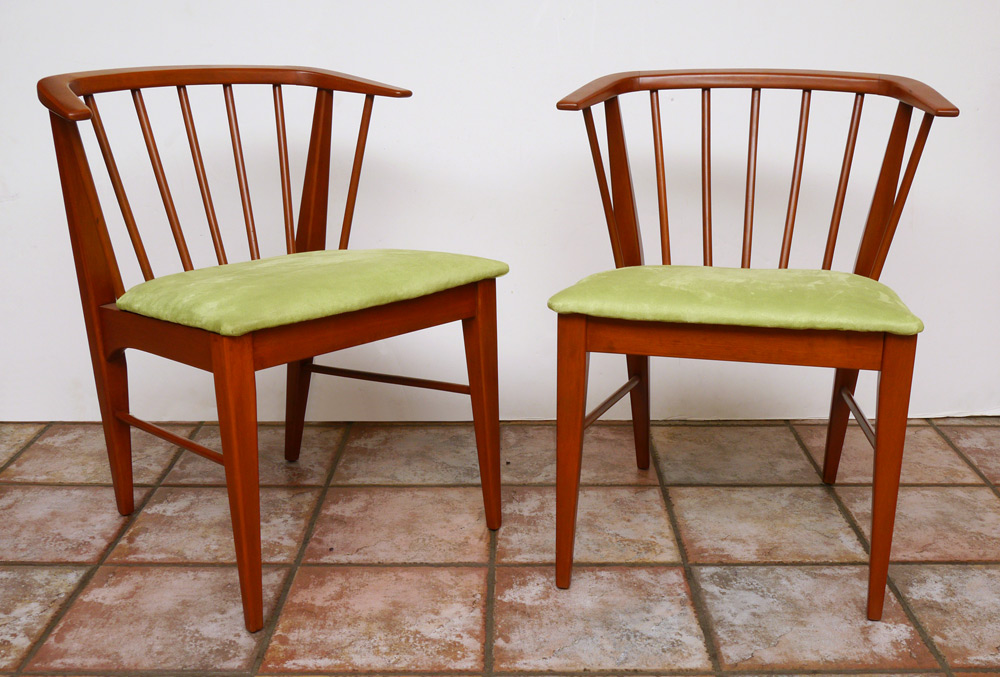 Appraisal: PAIR MID CENTURY DANISH STYLE MODERN CHAIRS In the style