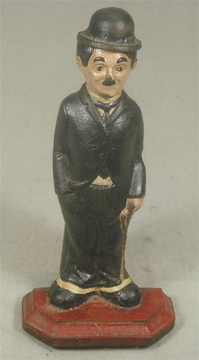 Appraisal: Cast iron doorstop Charlie Chaplin as the Little Tramp on