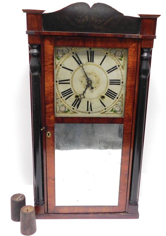 Appraisal: CLOCK Boardman and Wells Bristol CT half pillar and splat