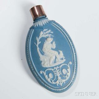 Appraisal: Solid Blue Jasper Scent Bottle England late th century attributed