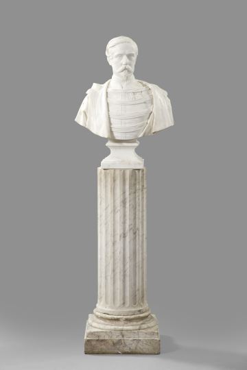 Appraisal: Henri Frederic Iselin French - good large carved Carrara marble