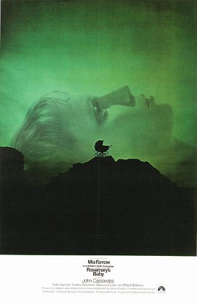 Appraisal: Rosemary's Baby Paramount one-sheet condition A linen-backed x in