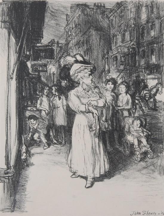 Appraisal: JOHN SLOAN American - SIXTH AVENUE AND TH STREET signed