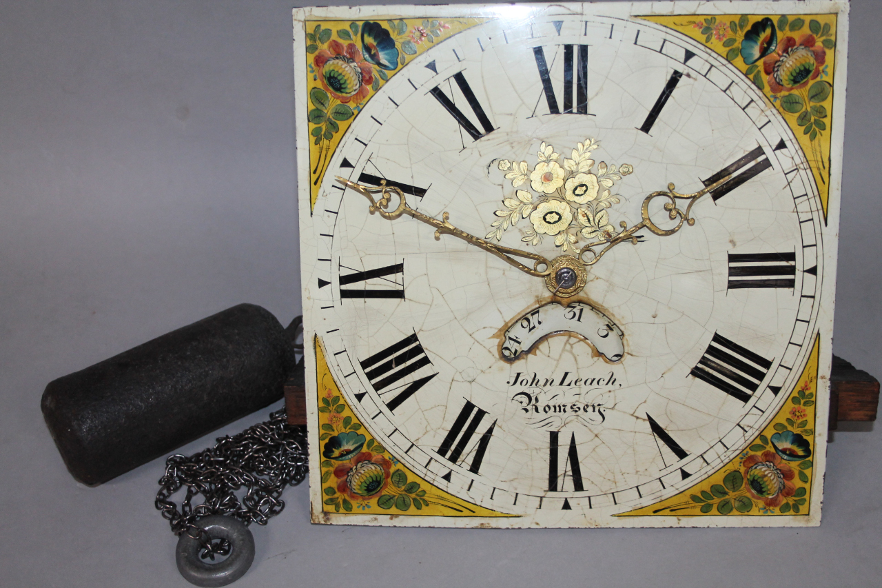 Appraisal: A thC longcase clock movement the cm square painted dial