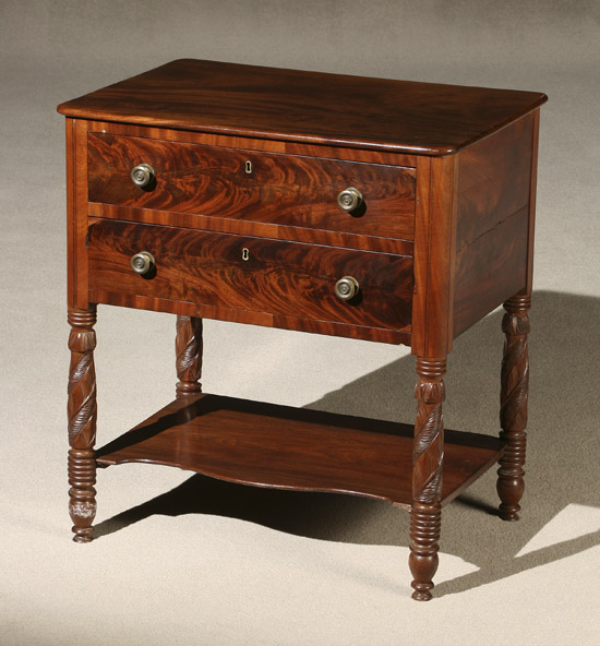 Appraisal: Classical Mahogany Bedside Table Mid-Atlantic States Philadelphia or Maryland Circa