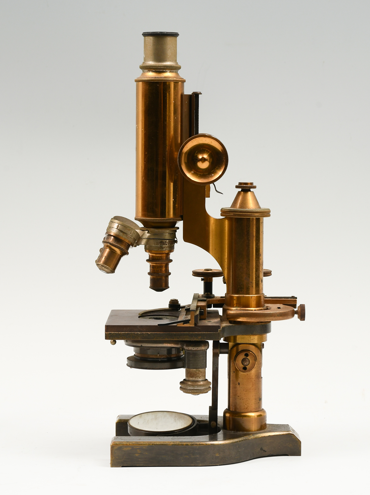 Appraisal: SPENCER MICROSCOPE IN ORIGINAL CASE Brass Microscope by Spencer Lens