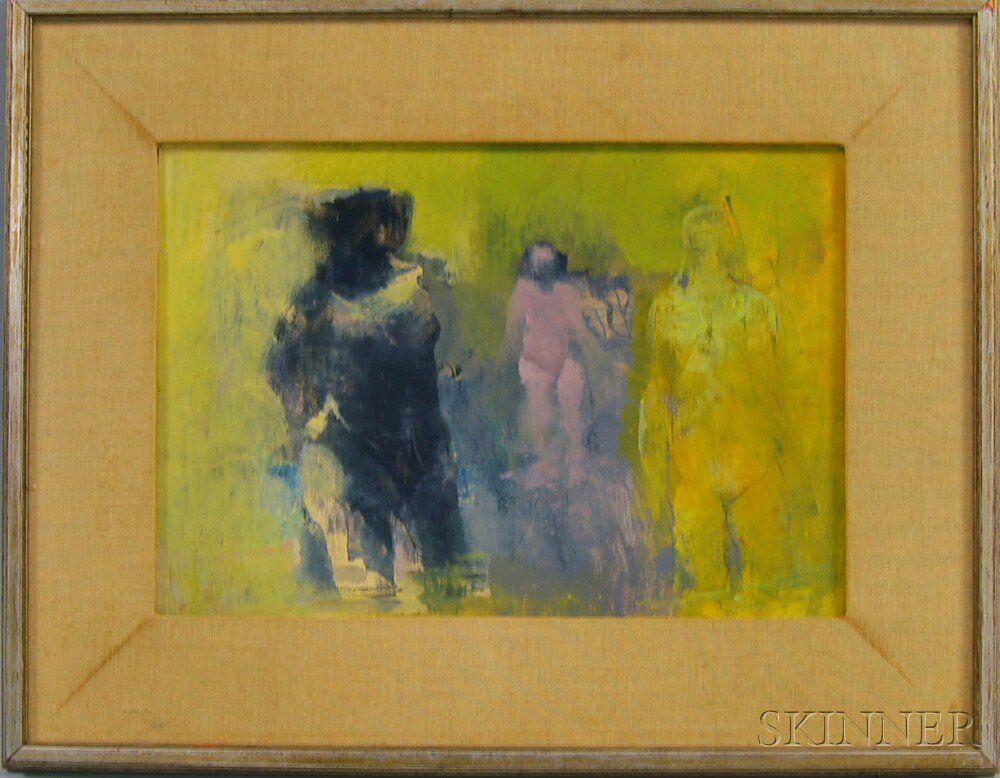 Appraisal: Zubel Kachadoorian American - Sunbathers II Signed and dated Zubel