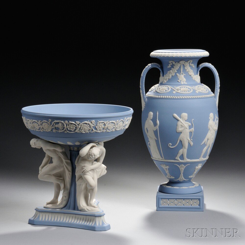 Appraisal: Modern Wedgwood Michelangelo Bowl and a Procession of Deities Vase