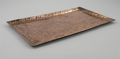 Appraisal: A John Pearson copper tray rectangular form with punched rim