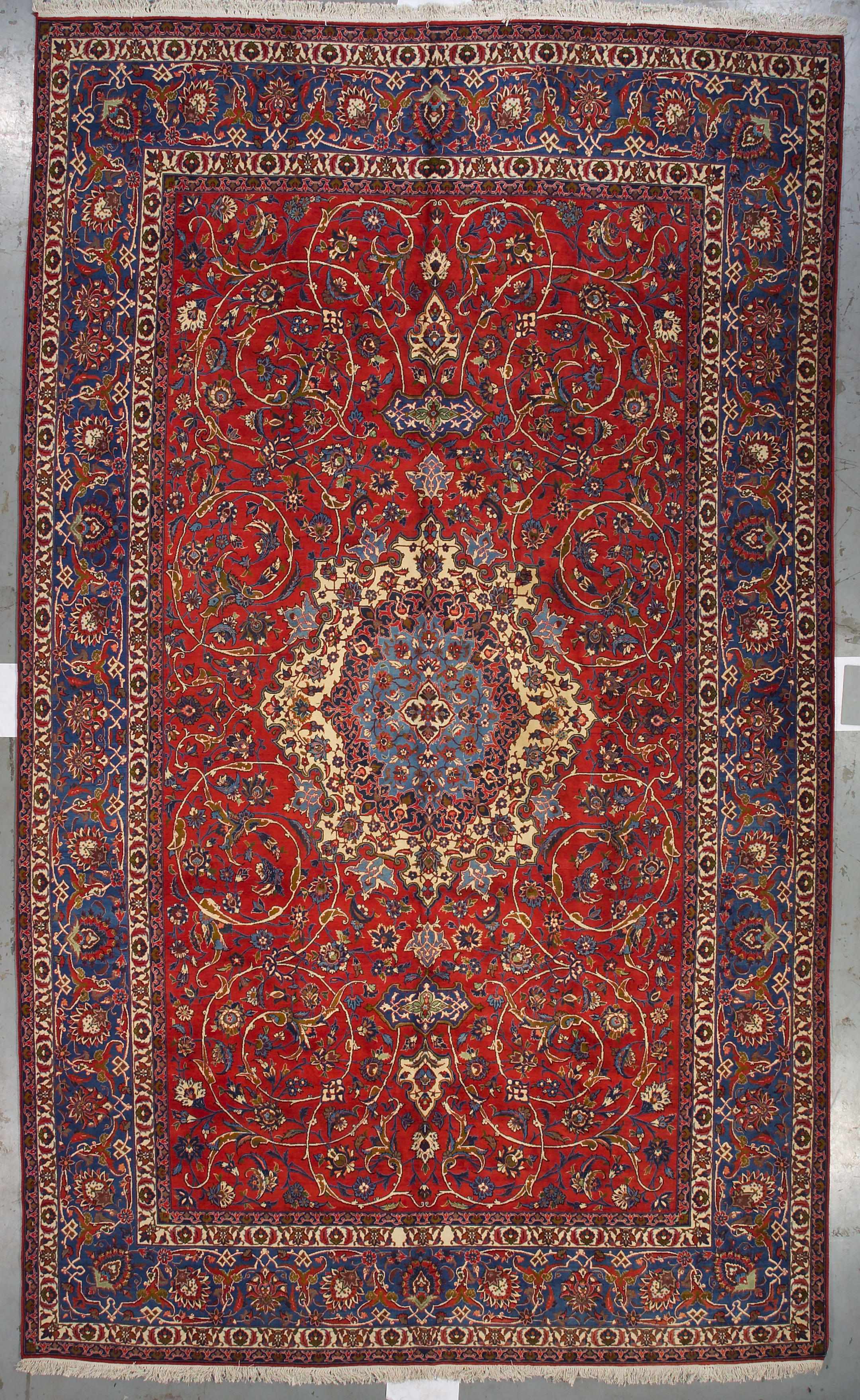 Appraisal: An Isphahan carpet South Central Persiacirca size approximately ft in