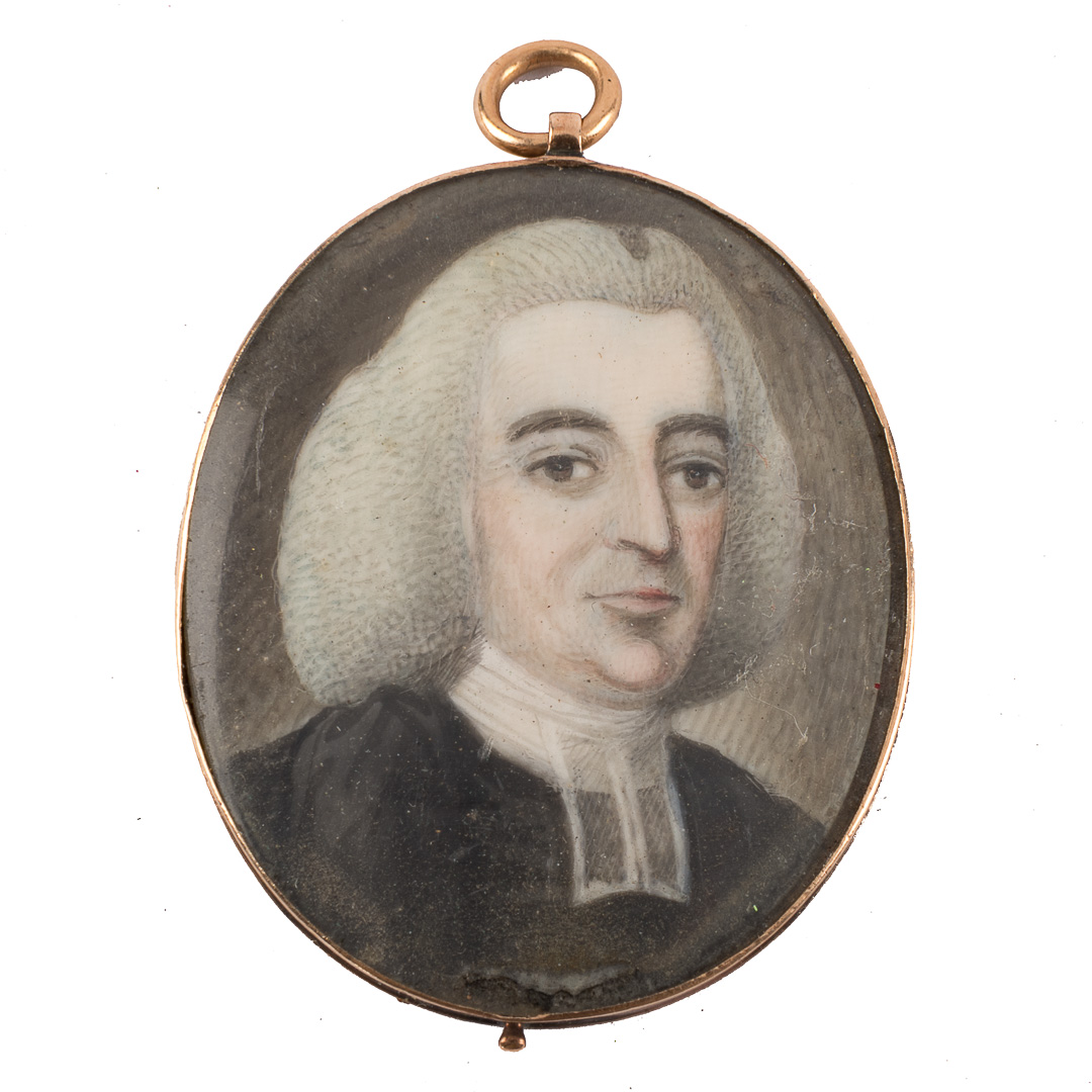 Appraisal: Anglo-American school late th century miniature portrait of a cleric