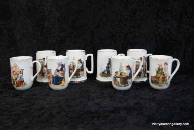 Appraisal: Set of Norman Rockwell Coffee Cups and MugsThere are different