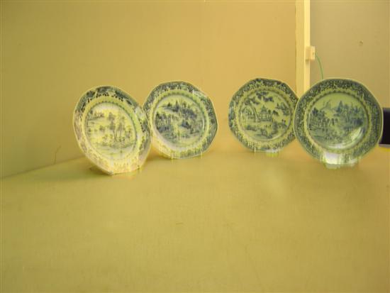 Appraisal: Four th century Chinese blue and white plates diameter