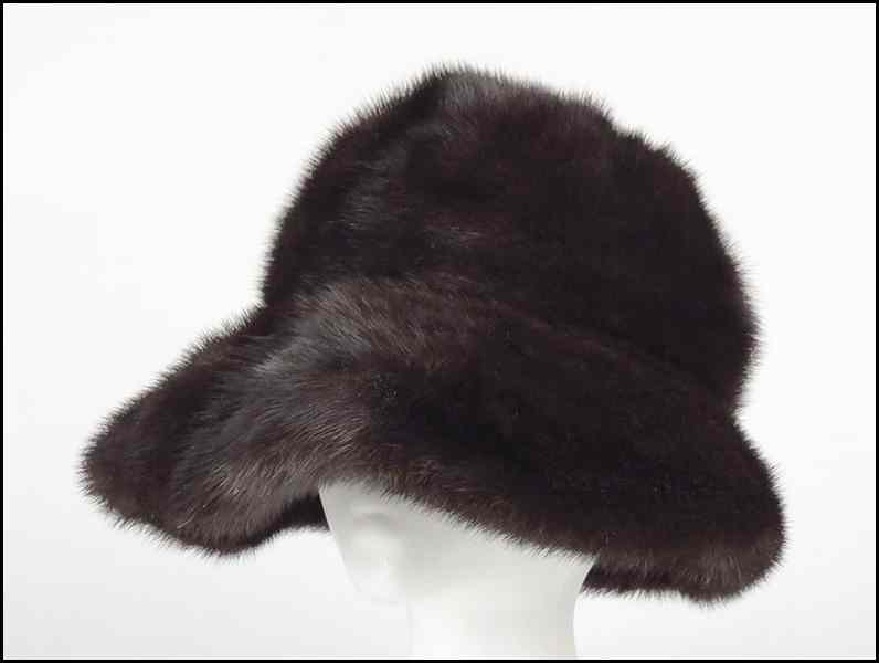 Appraisal: BLACK RANCH MINK HAT Armand of Beverly Hills Condition No