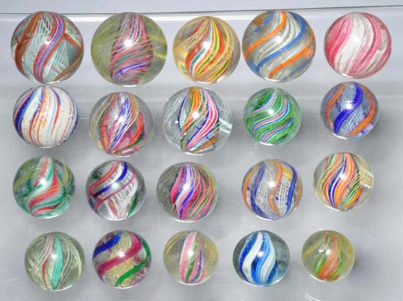 Appraisal: Lot of Assorted Handmade Marbles Description Includes nine divided core