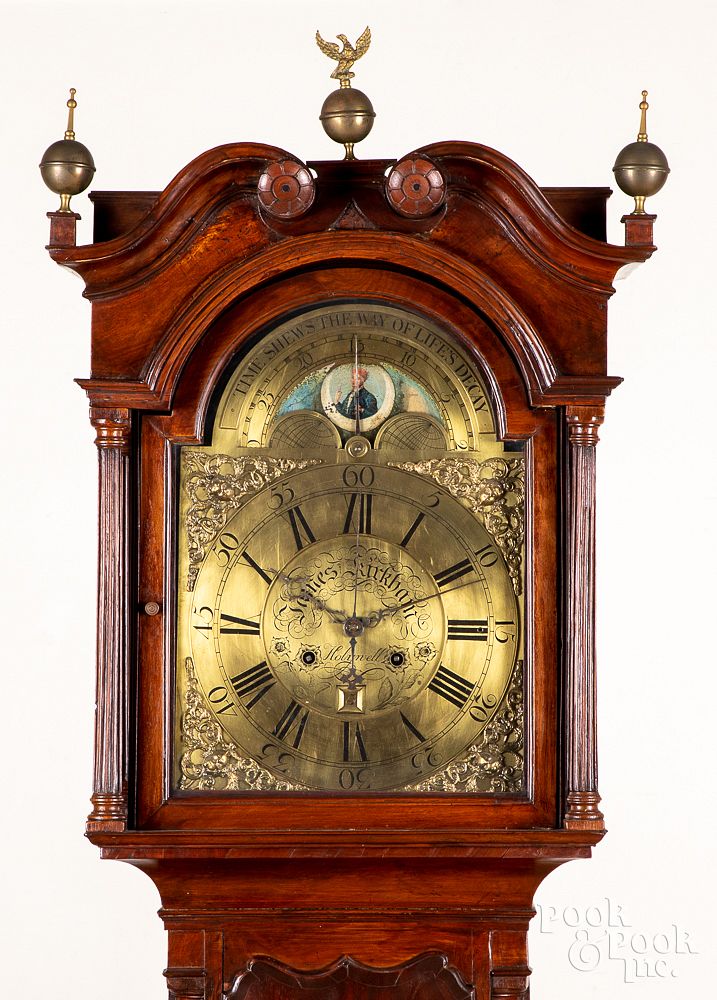 Appraisal: Georgian mahogany tall case clock th c Georgian mahogany tall