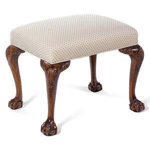 Appraisal: A George I Style Mahogany Stool th Century Height x