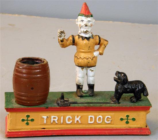 Appraisal: Early twentieth century 'Trick Dog' money box h w in