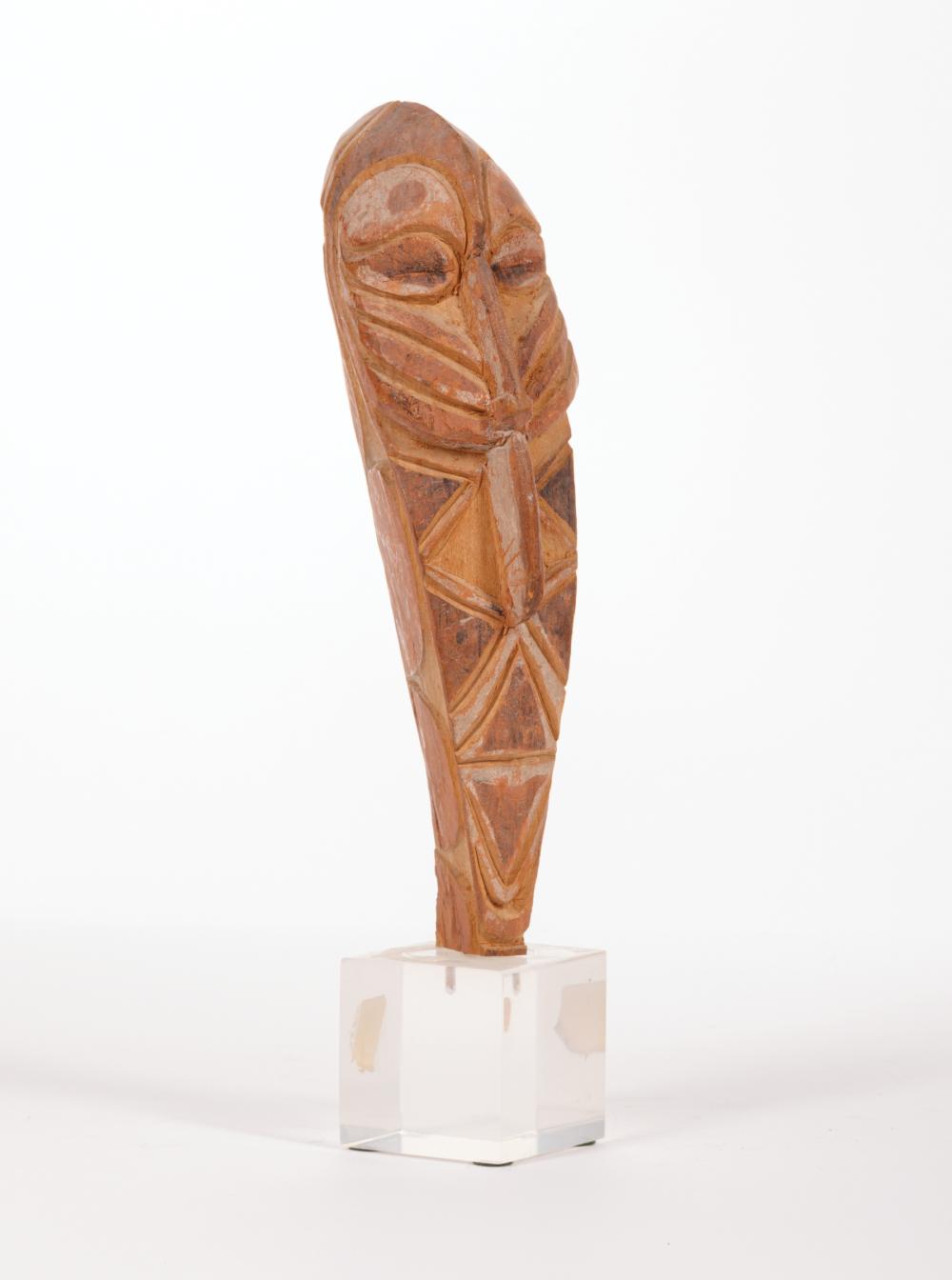 Appraisal: Oceanic Carved Wood Head Sepik River Papua New Guinea h