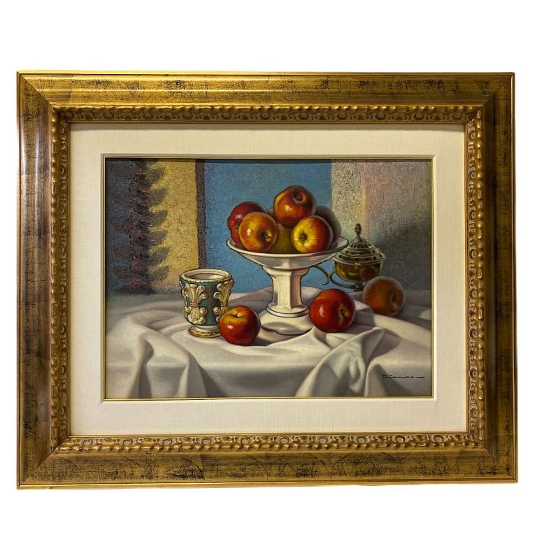 Appraisal: R Campo Still Life Oil Painting R Campo Still Life