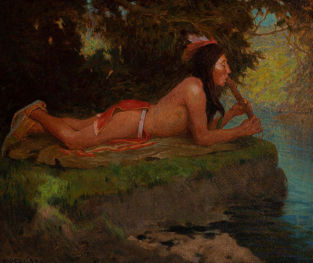 Appraisal: Eanger Irving Couse Repose Eanger Irving Couse Repose oil on