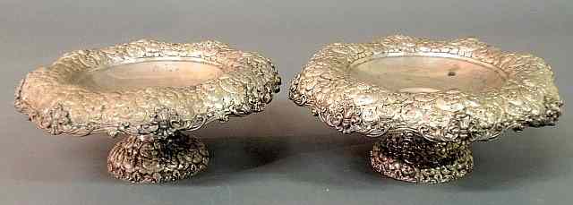 Appraisal: Pair of sterling silver centerpiece stands retailed by Harris Shafer