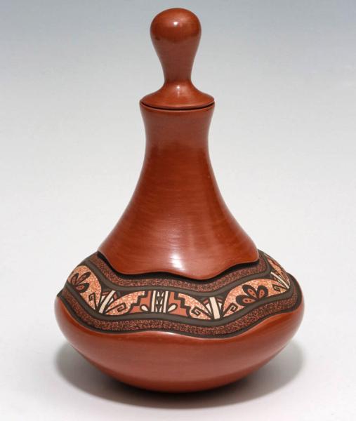 Appraisal: BETTY FRAGUA BORN JEMEZ POTTERY BOTTLEBetty Jean Fragua Born Late