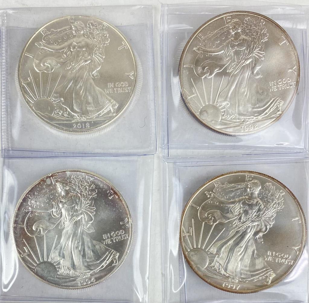 Appraisal: Different OZ US Silver Eagles