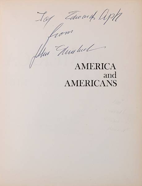 Appraisal: STEINBECK JOHN America and Americans New York The Viking Press