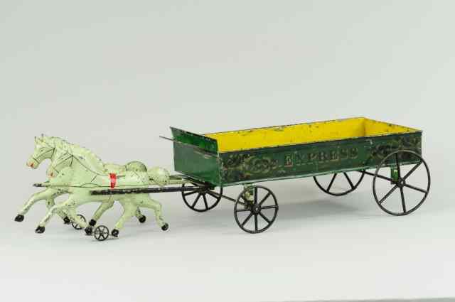 Appraisal: NEW YORK EXPRESS WAGON Large scale tin wagon attributed to