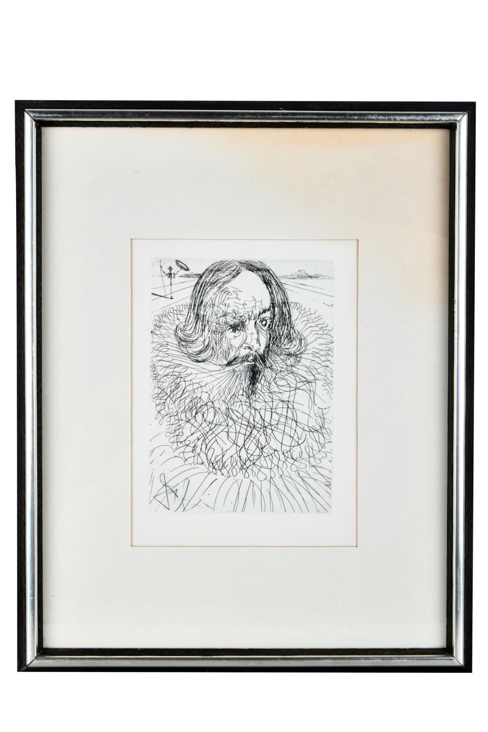 Appraisal: AFTER SALVADOR DALI - CERVANTES etching The Collector's Guild Ltd