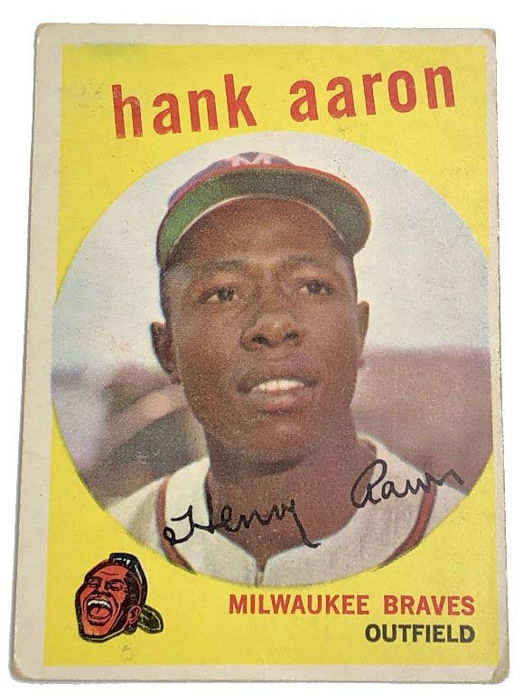 Appraisal: Hank Aaron Topps Baseball Card Nice color