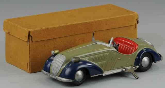 Appraisal: DISTLER CONVERTIBLE Tin plate sports car with unmarked box key