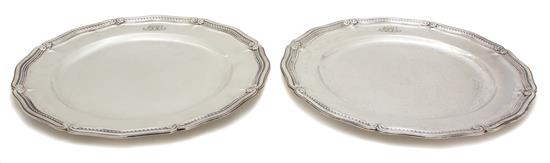 Appraisal: Sale Lot A Pair of American Silver Monogrammed Dinner Plates