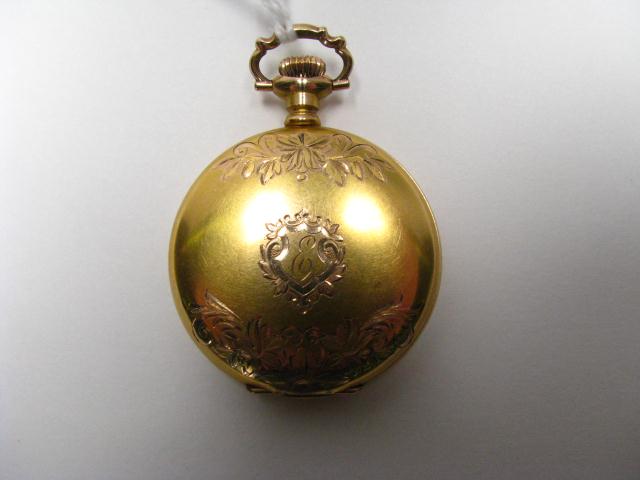 Appraisal: Illinois Lady's GF Hunter Case Pocket Watch Jewel inscribed ''To