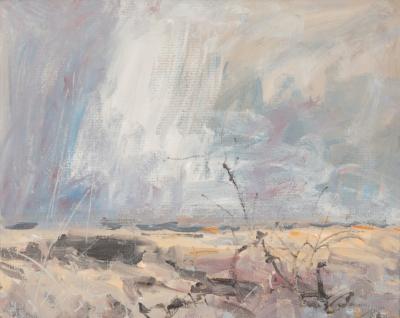 Appraisal: Rachel Grainger-Hunt Contemporary Rainstorm signed with initials acrylic on board