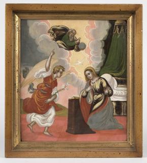 Appraisal: A Continental icon the Assumption th century unsigned tempera on