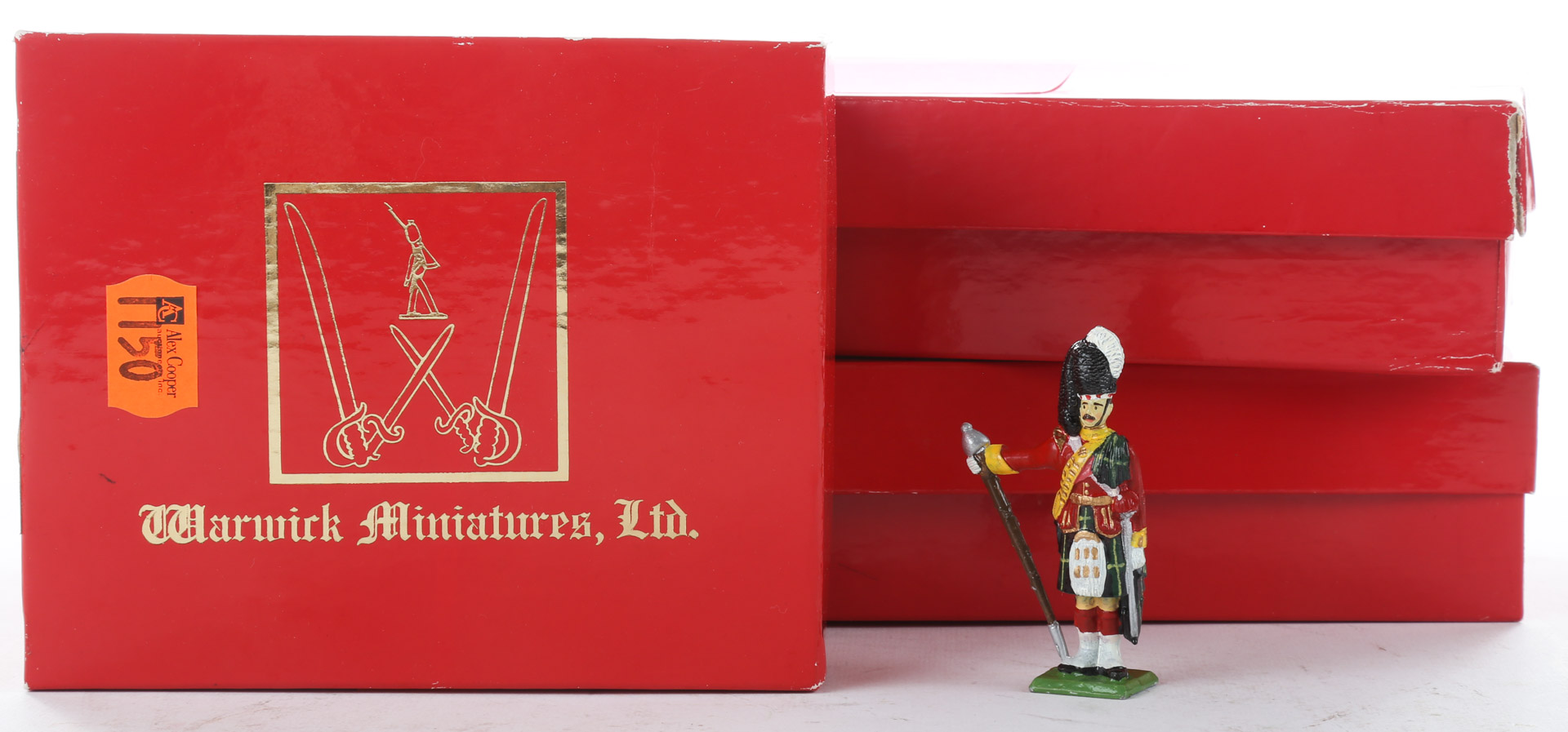 Appraisal: Warwick painted lead Scots Fusiliers figures including color guard Condition