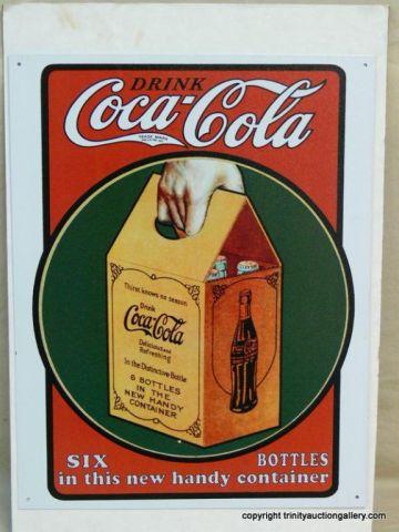 Appraisal: Coca-Cola Metal Advertising Sign - Repro - x painted tin