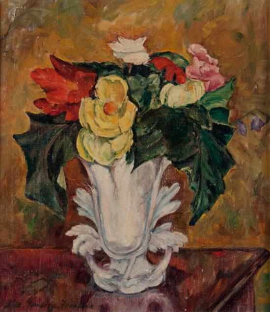 Appraisal: Nita Homberg-Hannema b Still Life with Flowers and Vase oil