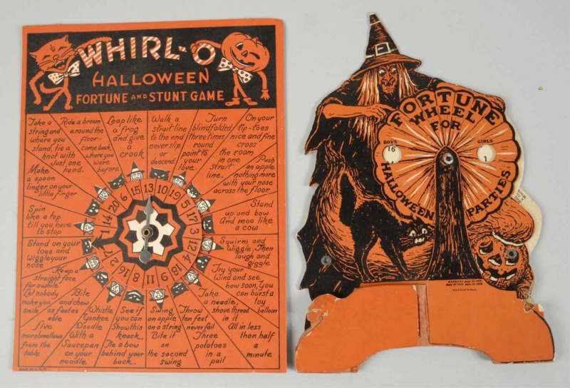 Appraisal: Lot of Halloween Fortune Spin Games Description One witch wheel