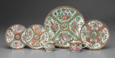 Appraisal: Six pieces Chinese famille rose rose canton round platter -