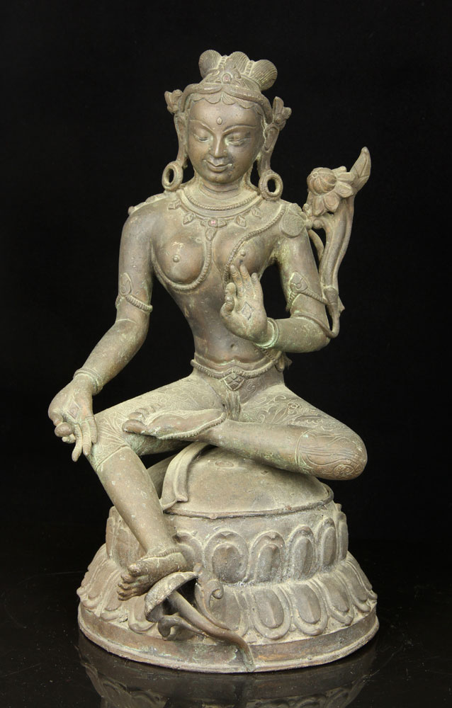 Appraisal: - Seated Bronze Shyama Tara Seated figure of the goddess