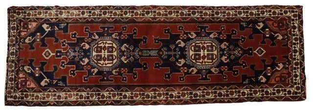 Appraisal: Hand-tied Persian Hamadan runner approx ' l ' w