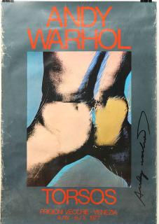 Appraisal: Signed Andy Warhol Poster Andy Warhol American - Torsos exhibition