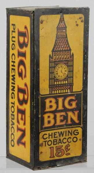 Appraisal: Tin Over Wood Big Ben Tobacco Box Description Beautiful image